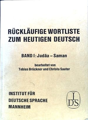 Seller image for Juda - Saman; Rcklufige Wortliste zum heutigen Deutsch. Band 1; for sale by books4less (Versandantiquariat Petra Gros GmbH & Co. KG)