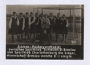 "Damen-Hockeywettspiel." - Hockey Breslau Wroclaw Berlin Charlottenburg Damen Frauen