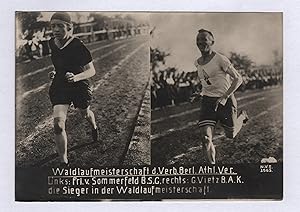 "Waldlaufmeisterschaft d. Verb. Berl. Athl. Ver." - Berlin Waldlauf Sommerfeld Vietz Sport Laufen