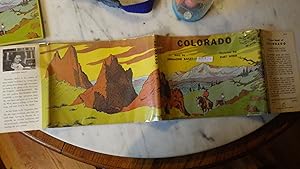 Seller image for COLORADO IN COLOR DUSTJACKET, 1950, STORY by Bernadine Bailey, Illustrated by Kurt Wiese, GailyPICTURED GEOGRAPHY in Story & Pictures, STATE OF COLORADO picture book, Dramatic Fascinating Story of Highest State in Our Union. Literally, Vast Grazing Areas FOR CATTLE & SHEEP ABOUND. Magnificent for sale by Bluff Park Rare Books