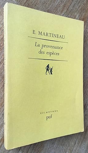 La provenance des espèces