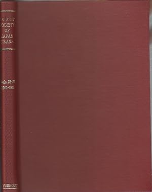 Transactions of The Asiatic Society of Japan. Vols 28-29.