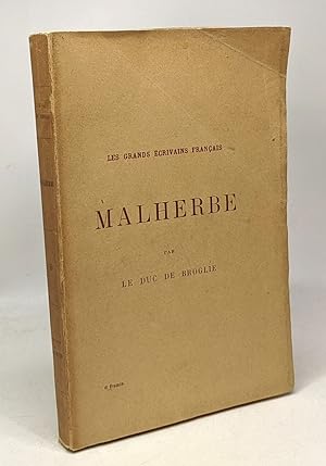 Imagen del vendedor de Malherbe - les grands crivains franais a la venta por crealivres
