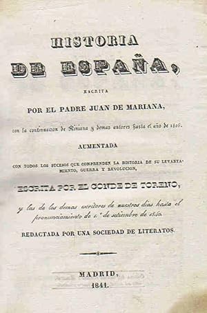 Imagen del vendedor de HISTORIA DE ESPAA. Aumentada hasta el pronunciamiento de setiembre de 1840. Tomos VII y VIII (de 25) a la venta por Librera Torren de Rueda