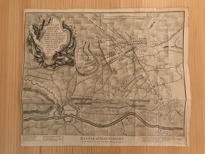 Mapa antiguo siglo XVIII Battle of Maestricht Maastricht Holanda 1745