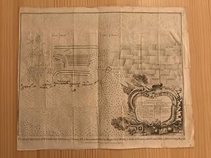 Mapa antiguo siglo XVIII Battle of Wynendale Flandes Bélgica 1744