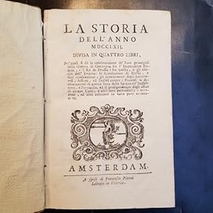 La storia dell'anno MDCCLXII divisa in quattro libri ne quali si da la continuazione de fatti pri...