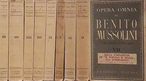 Opera Omnia di Benito Mussolini. Vol. VII-VIII-IX-XXV-XXVII-XXVIII-XXIX-XXX
