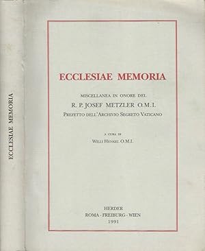 Image du vendeur pour Ecclesiae Memoria Miscellanea in onore del R. P. Josef Metzler O.M.I. Prefetto dell'Archivio Segreto Vaticano mis en vente par Biblioteca di Babele