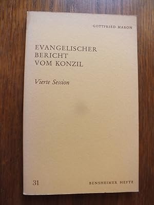 Seller image for Evangelischer Bericht vom Konzil. Vierte Session. for sale by Antiquariat Sasserath