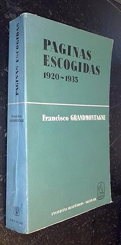 Immagine del venditore per Pginas escogidas 1920-1935 venduto da Librera La Candela