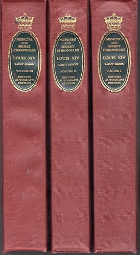 Bild des Verkufers fr Memoirs of Louis XIV and the Regency. Translated by Bayle St. John. (Three Volumes, complete).(Memoirs and Secret Chronicles of the Courts of Europe.) zum Verkauf von Dorley House Books, Inc.