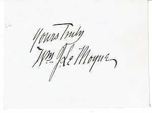 AUTOGRAPH on a card of the American actor who played Deacon Perry in the first stage adaptation o...