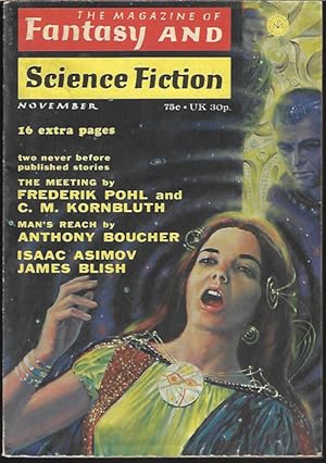 Seller image for The Magazine of FANTASY AND SCIENCE FICTION (F&SF): November, Nov. 1972 for sale by Books from the Crypt