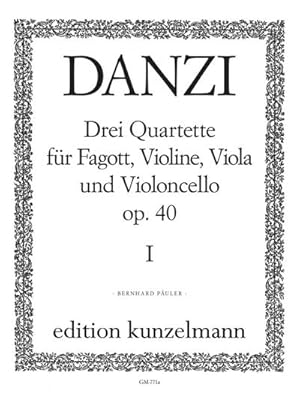 Bild des Verkufers fr Quartett C-Dur op.40,1fr Fagott und Streichtrio : Stimmen zum Verkauf von AHA-BUCH GmbH