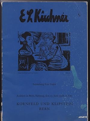 Imagen del vendedor de Ernst Ludwig Kirchner. Sammlung Lise Gujer. Auktion im Bern. Samstag, den 15. Juni 1968. Auktion Nr. 131. a la venta por Apart