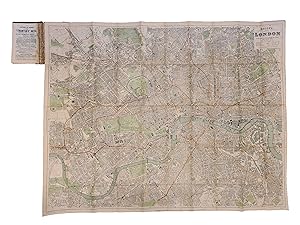 Bacon's New Map of London, Divided into half mile squares and circles. From Charing Cross. Scale ...