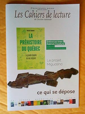 Les cahiers de lecture de l'Action nationale, printemps 2020, vol. XIV, no 2