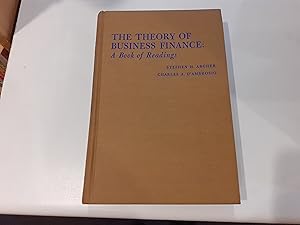 Seller image for The Theory Of Business Finance A Book Of Readings for sale by The Moffat Bookshop