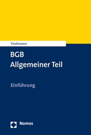 Bild des Verkufers fr BGB Allgemeiner Teil : Einfhrung zum Verkauf von AHA-BUCH GmbH