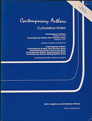 Image du vendeur pour Contemporary Authors Cumulative Index: CA vols. 1-150; CA New Revision Series vols. 1-51 mis en vente par Steven Moore Bookseller