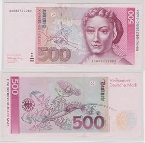 T140673 Banknote 500 DM Deutsche Mark Ro. 301a Schein 1.8.1991 KN AD 8867520 D9