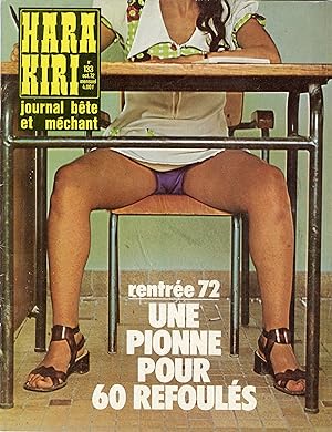 "HARA-KIRI N°133 / octobre 1972" RENTRÉE 72 UNE PIONNE POUR 60 REFOULÉS / GAULOISES MENTHOL (Comp...
