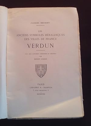 Seller image for Les anciens symboles hraldiques des villes de France - Verdun for sale by Librairie Ancienne Zalc