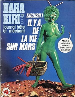 "HARA-KIRI N°180 / Septembre 1976" IL Y A DE LA VIE SUR MARS / LA CHASSE C'EST LA GUERRE (Complet...