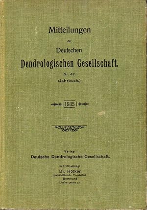 Imagen del vendedor de Mitteilungen Nr. 47 (Jahrbuch 1935) a la venta por Clivia Mueller