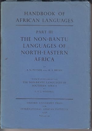 The Non-Bantu Languages of North-Eastern Africa, With a Supplement on The Non-Bantu Languages of ...