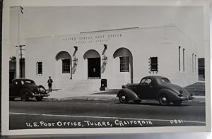 Real Photo Post Card: "U.S. Post Office, Tulare, California; 0821"