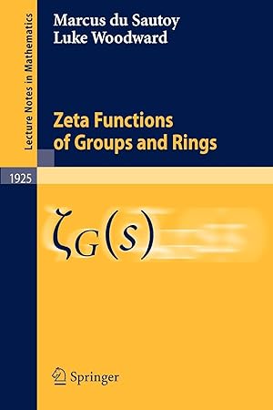 Bild des Verkufers fr Zeta Functions of Groups and Rings zum Verkauf von Libro Co. Italia Srl