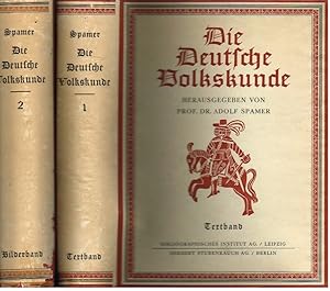 Imagen del vendedor de Die Deutsche Volkskunde Erster und Zweiter Band (Textband und Bilderband) a la venta por Leipziger Antiquariat