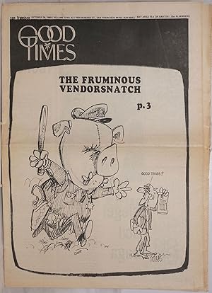 Image du vendeur pour Good Times: universal life/ bulletin of the Church of the Times; vol. 2, #42, Oct. 30, 1969: The Fruminous Vendorsnatch mis en vente par Bolerium Books Inc.