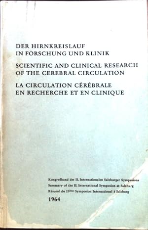 Bild des Verkufers fr Der Hirnkreislauf in Forschung und Klinik; zum Verkauf von books4less (Versandantiquariat Petra Gros GmbH & Co. KG)