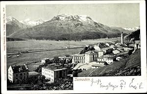 Seller image for Ansichtskarte / Postkarte Samaden in Graubnden, Panorama, Blick auf Berge for sale by akpool GmbH