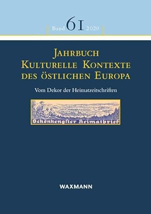 Bild des Verkufers fr Jahrbuch Kulturelle Kontexte des oestlichen Europa zum Verkauf von moluna