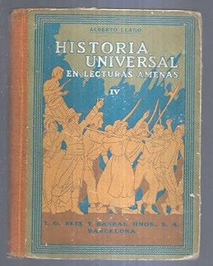Bild des Verkufers fr HISTORIA UNIVERSAL EN LECTURAS AMENAS. TOMO IV zum Verkauf von Desvn del Libro / Desvan del Libro, SL