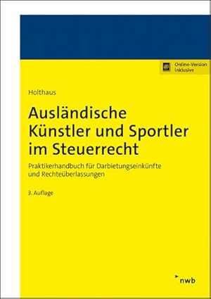 Immagine del venditore per Auslndische Knstler und Sportler im Steuerrecht venduto da BuchWeltWeit Ludwig Meier e.K.