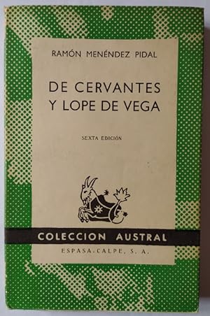 Imagen del vendedor de De Cervantes y Lope de Vega. a la venta por La Leona LibreRa