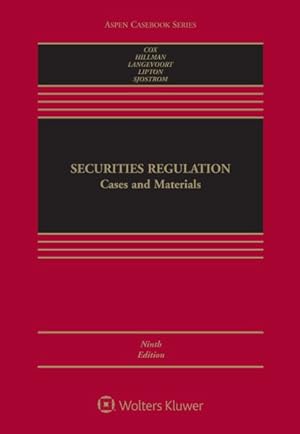 Imagen del vendedor de Securities Regulation : Cases and Materials a la venta por GreatBookPrices