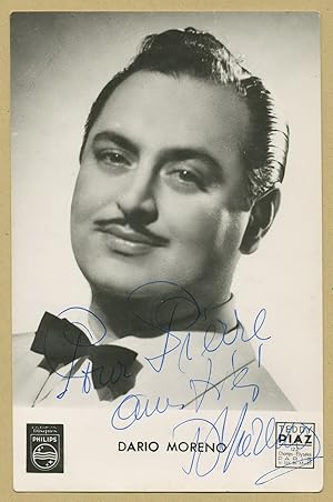 Seller image for Dario Moreno (1921-1968) - Photo ddicace for sale by PhP Autographs