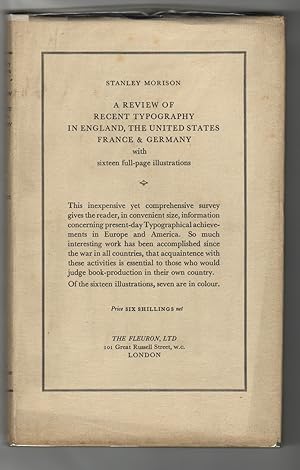 A Review of Recent Typography in England, the United States, France, and Germany