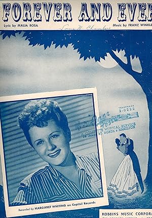 Imagen del vendedor de Forever and Ever - Vintage Sheet Music Margaret Whiting Cover a la venta por ! Turtle Creek Books  !