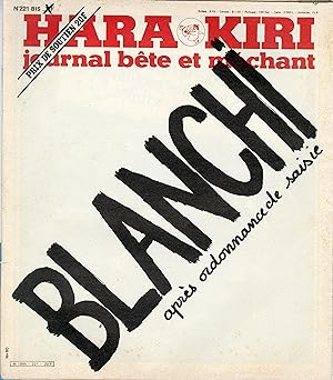 "HARA-KIRI N°221 bis / Février 1980" BLANCHI après ordonnance de saisie par Madame GISCARD D'ESTA...