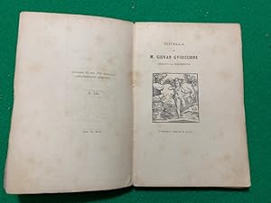 Bild des Verkufers fr Tre Novelle Rarissime del secolo XVI, zum Verkauf von Studio Bibliografico Antonio Zanfrognini