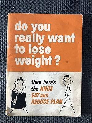Seller image for Do You Really Want to Lose Weight? .Then Here's the Knox Eat-and-Reduce Plan for sale by Cragsmoor Books