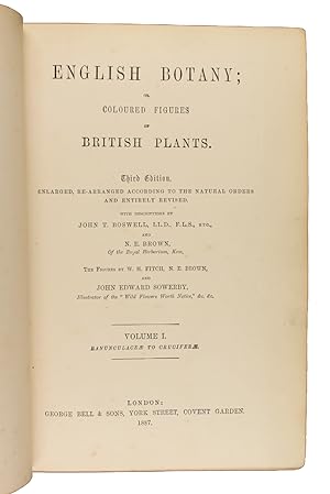 Imagen del vendedor de English Botany; or, Coloured Figures of British Plants. third edition enlarged. a la venta por Librera Jos Porra Turanzas S.A.