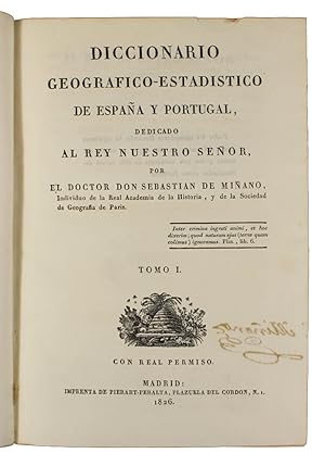 Imagen del vendedor de Diccionario geográfico-estadstico de España y Portugal. a la venta por Librera Jos Porra Turanzas S.A.